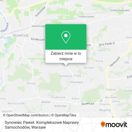 Mapa Synowiec Paweł. Kompleksowe Naprawy Samochodów