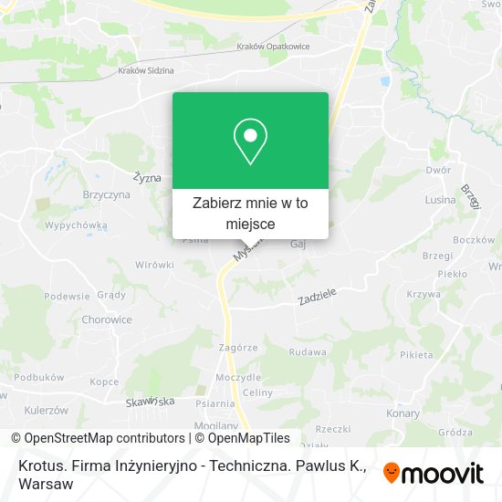 Mapa Krotus. Firma Inżynieryjno - Techniczna. Pawlus K.