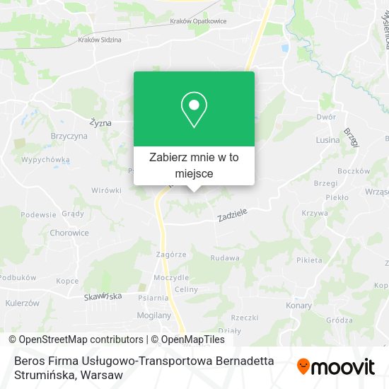 Mapa Beros Firma Usługowo-Transportowa Bernadetta Strumińska