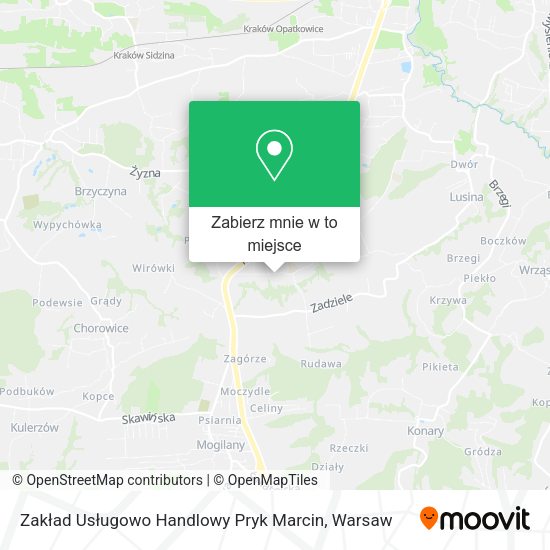 Mapa Zakład Usługowo Handlowy Pryk Marcin