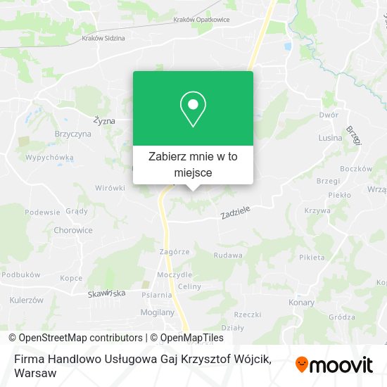 Mapa Firma Handlowo Usługowa Gaj Krzysztof Wójcik