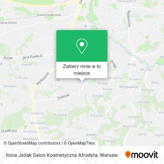 Mapa Ilona Jeżak Salon Kosmetyczny Afrodyta