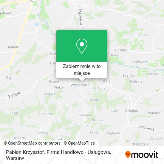 Mapa Pabian Krzysztof. Firma Handlowo - Usługowa