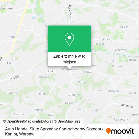 Mapa Auto Handel Skup Sprzedaż Samochodów Grzegorz Kanior