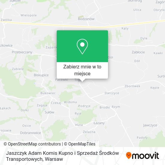 Mapa Jaszczyk Adam Komis Kupno i Sprzedaż Środków Transportowych