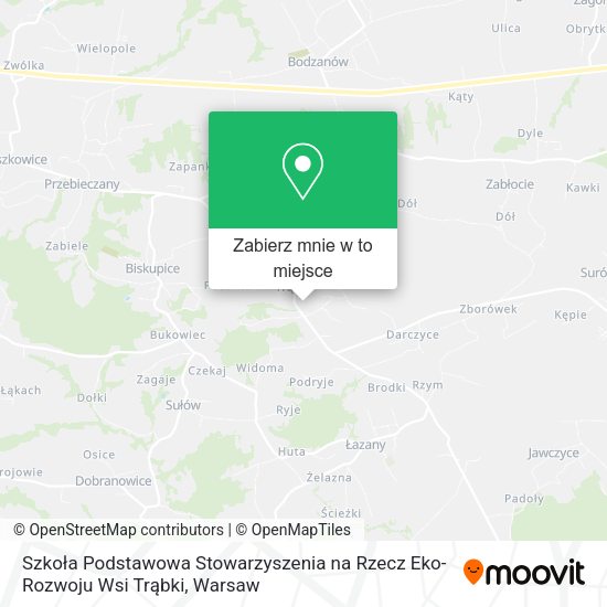 Mapa Szkoła Podstawowa Stowarzyszenia na Rzecz Eko-Rozwoju Wsi Trąbki