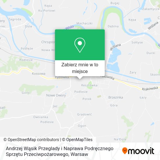 Mapa Andrzej Wąsik Przeglady i Naprawa Podręcznego Sprzętu Przeciwpożarowego