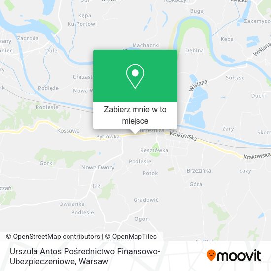 Mapa Urszula Antos Pośrednictwo Finansowo-Ubezpieczeniowe