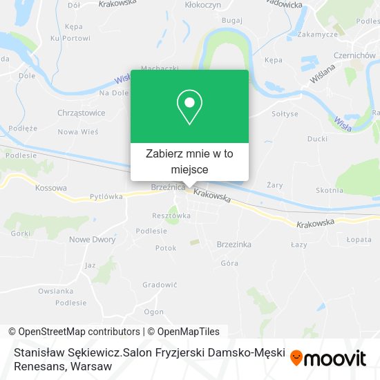 Mapa Stanisław Sękiewicz.Salon Fryzjerski Damsko-Męski Renesans