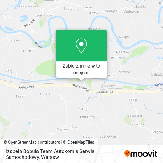 Mapa Izabela Bobula Team-Autokomis Serwis Samochodowy