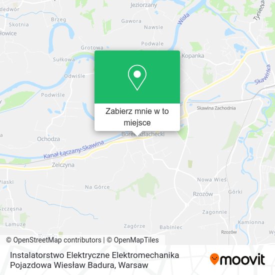 Mapa Instalatorstwo Elektryczne Elektromechanika Pojazdowa Wiesław Badura