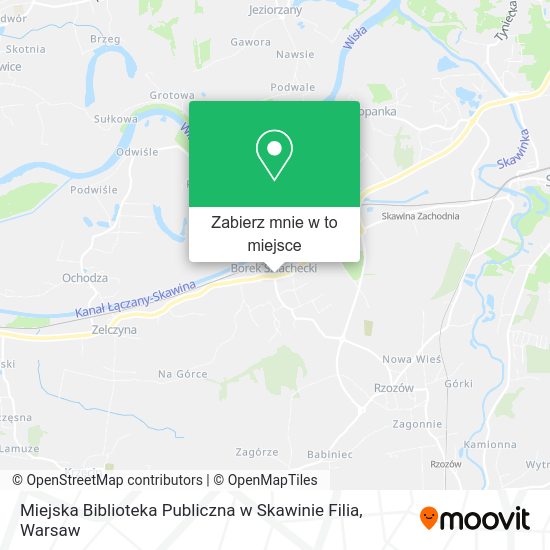 Mapa Miejska Biblioteka Publiczna w Skawinie Filia