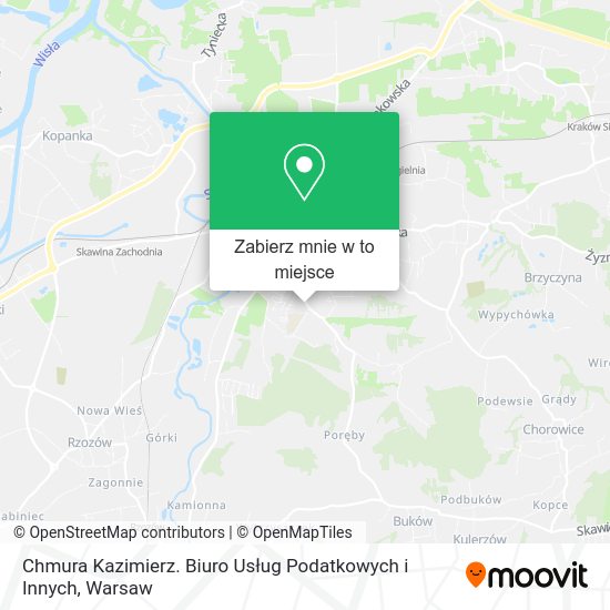 Mapa Chmura Kazimierz. Biuro Usług Podatkowych i Innych