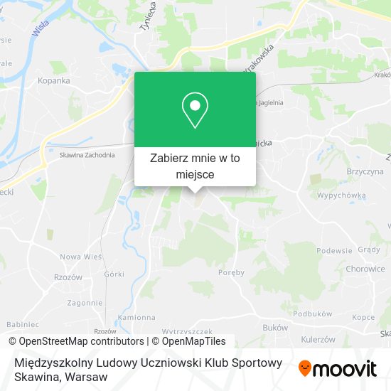 Mapa Międzyszkolny Ludowy Uczniowski Klub Sportowy Skawina