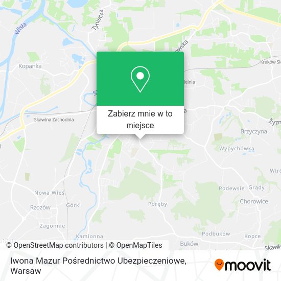 Mapa Iwona Mazur Pośrednictwo Ubezpieczeniowe