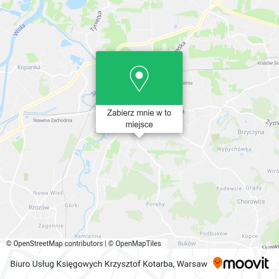 Mapa Biuro Usług Księgowych Krzysztof Kotarba