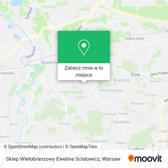 Mapa Sklep Wielobranzowy Ewelina Scislowicz