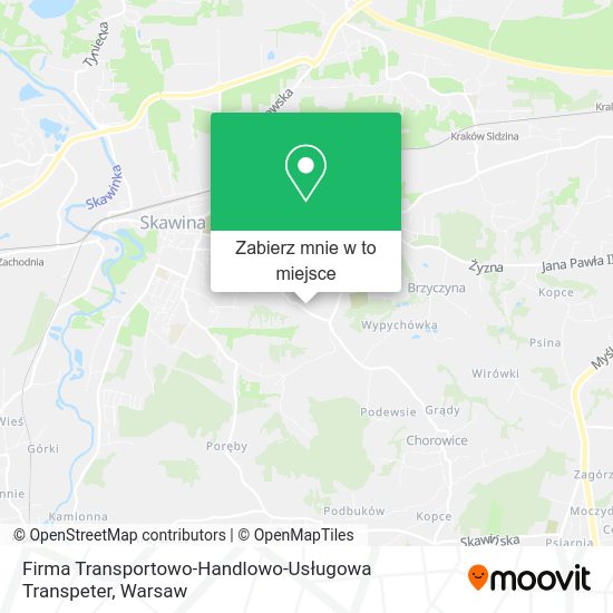 Mapa Firma Transportowo-Handlowo-Usługowa Transpeter