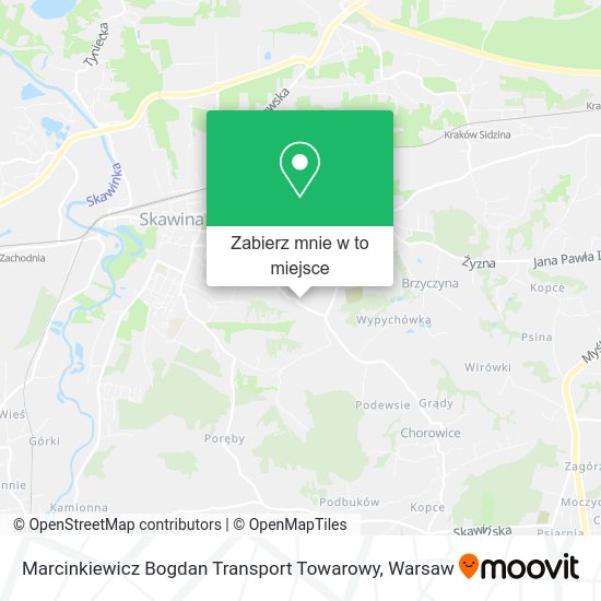 Mapa Marcinkiewicz Bogdan Transport Towarowy