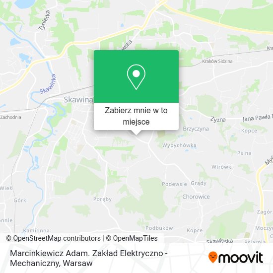 Mapa Marcinkiewicz Adam. Zakład Elektryczno - Mechaniczny