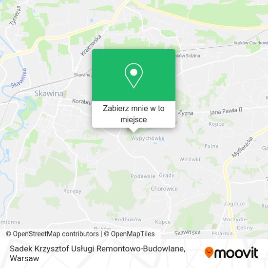 Mapa Sadek Krzysztof Usługi Remontowo-Budowlane