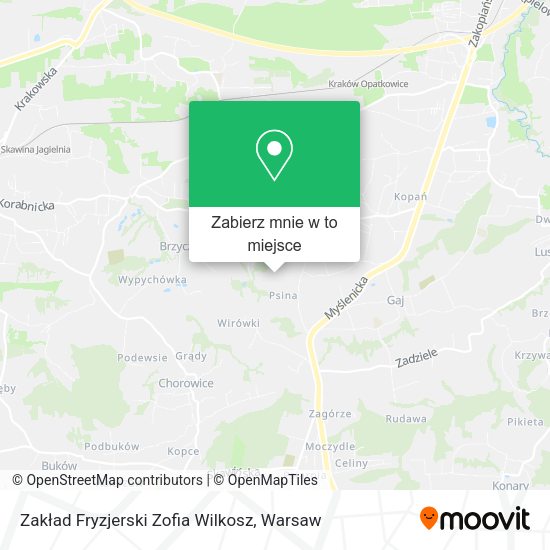 Mapa Zakład Fryzjerski Zofia Wilkosz