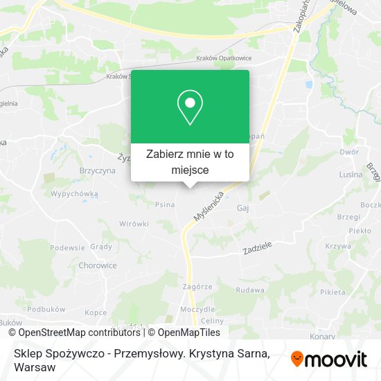 Mapa Sklep Spożywczo - Przemysłowy. Krystyna Sarna