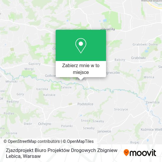 Mapa Zjazdprojekt Biuro Projektów Drogowych Zbigniew Lebica