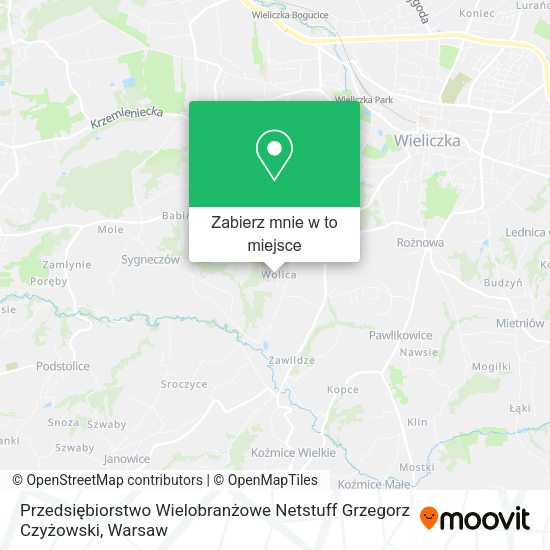 Mapa Przedsiębiorstwo Wielobranżowe Netstuff Grzegorz Czyżowski