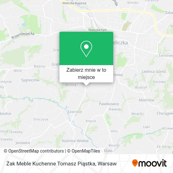 Mapa Żak Meble Kuchenne Tomasz Piąstka