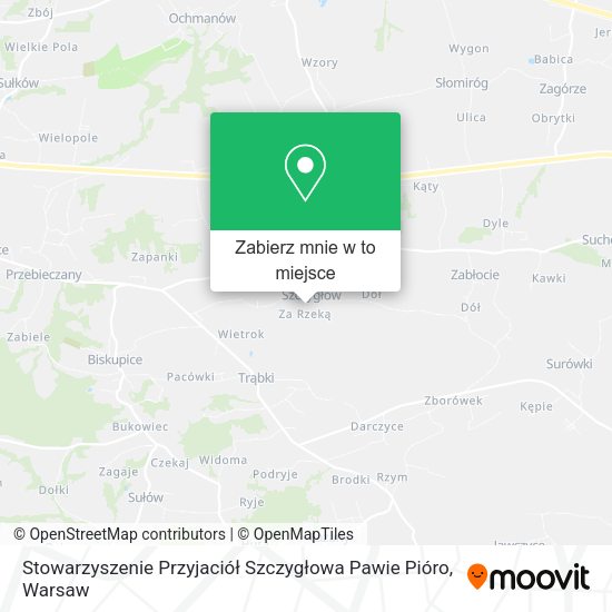 Mapa Stowarzyszenie Przyjaciół Szczygłowa Pawie Pióro