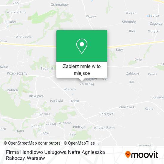 Mapa Firma Handlowo Usługowa Nefre Agnieszka Rakoczy