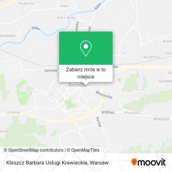 Mapa Kleszcz Barbara Usługi Krawieckie