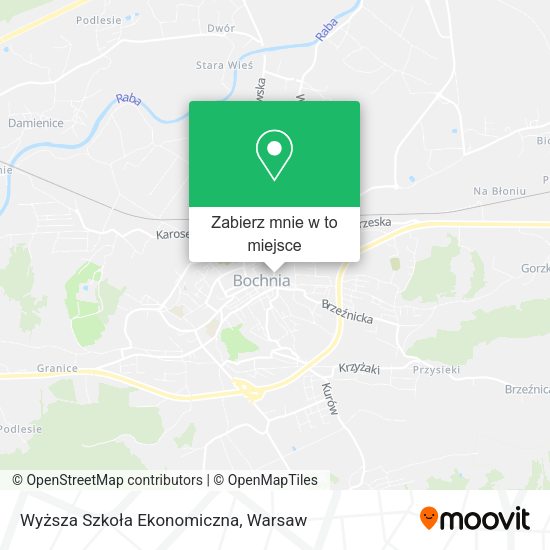 Mapa Wyższa Szkoła Ekonomiczna