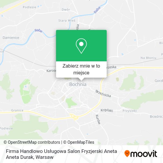 Mapa Firma Handlowo Usługowa Salon Fryzjerski Aneta Aneta Durak