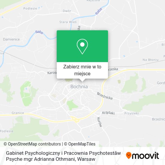 Mapa Gabinet Psychologiczny i Pracownia Psychotestãw Psyche mgr Adrianna Othmani