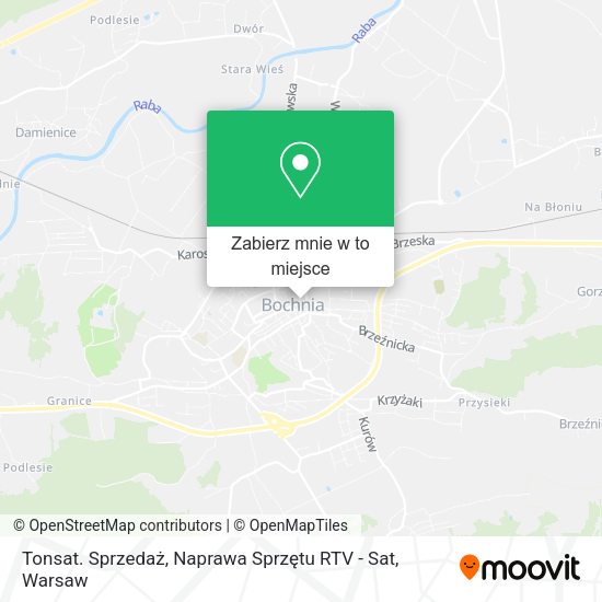 Mapa Tonsat. Sprzedaż, Naprawa Sprzętu RTV - Sat