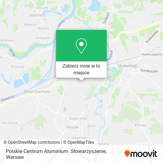 Mapa Polskie Centrum Aluminium .Stowarzyszenie