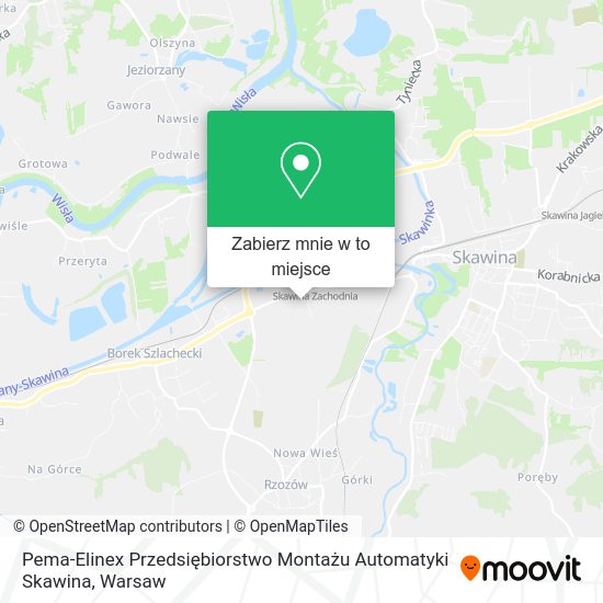 Mapa Pema-Elinex Przedsiębiorstwo Montażu Automatyki Skawina