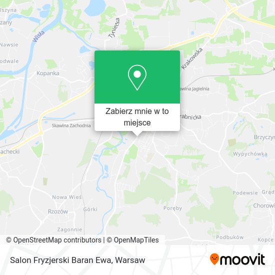 Mapa Salon Fryzjerski Baran Ewa