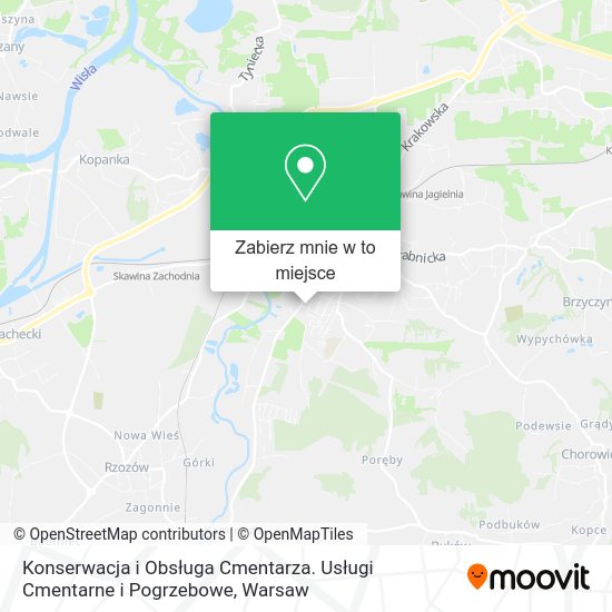 Mapa Konserwacja i Obsługa Cmentarza. Usługi Cmentarne i Pogrzebowe