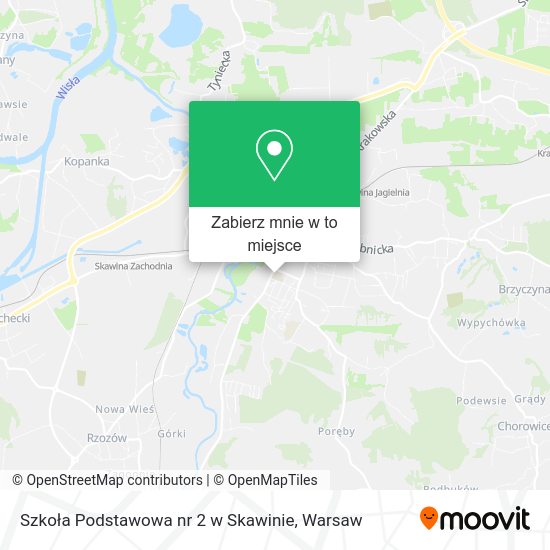 Mapa Szkoła Podstawowa nr 2 w Skawinie