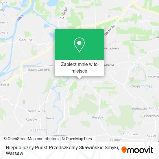 Mapa Niepubliczny Punkt Przedszkolny Skawińskie Smyki