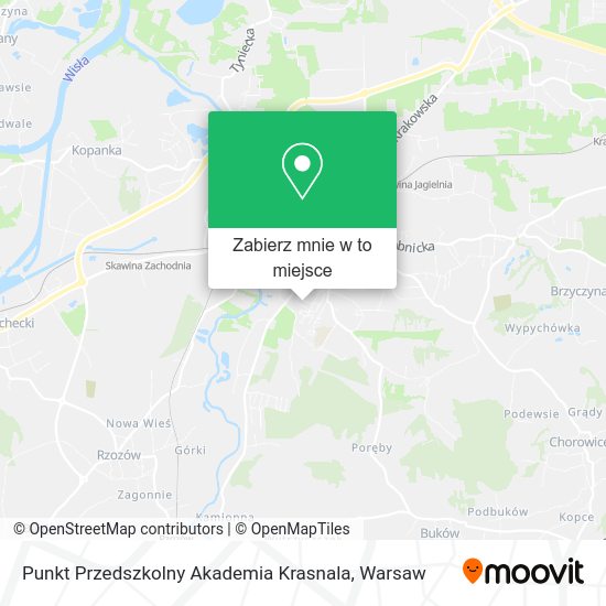 Mapa Punkt Przedszkolny Akademia Krasnala