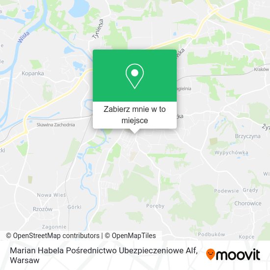 Mapa Marian Habela Pośrednictwo Ubezpieczeniowe Alf