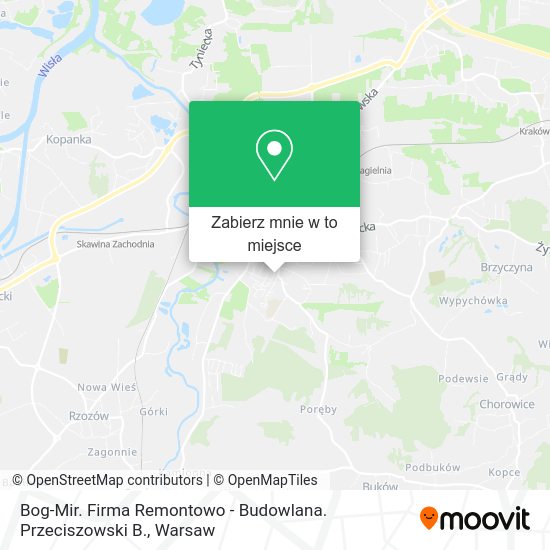 Mapa Bog-Mir. Firma Remontowo - Budowlana. Przeciszowski B.