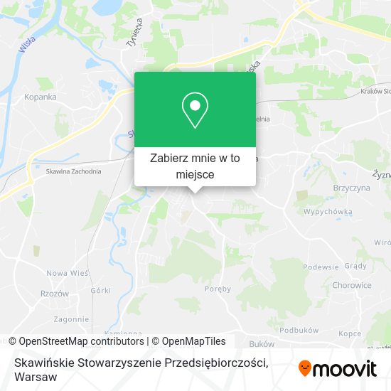 Mapa Skawińskie Stowarzyszenie Przedsiębiorczości