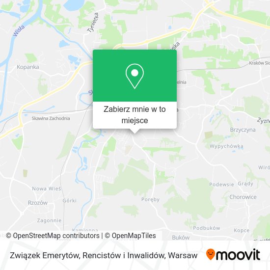 Mapa Związek Emerytów, Rencistów i Inwalidów