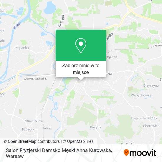 Mapa Salon Fryzjerski Damsko Męski Anna Kurowska