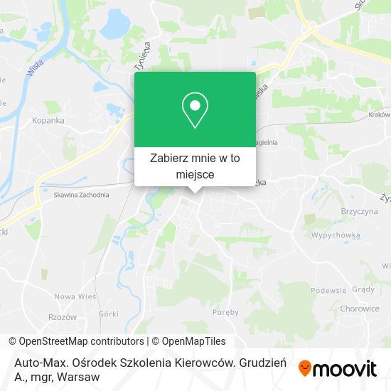 Mapa Auto-Max. Ośrodek Szkolenia Kierowców. Grudzień A., mgr